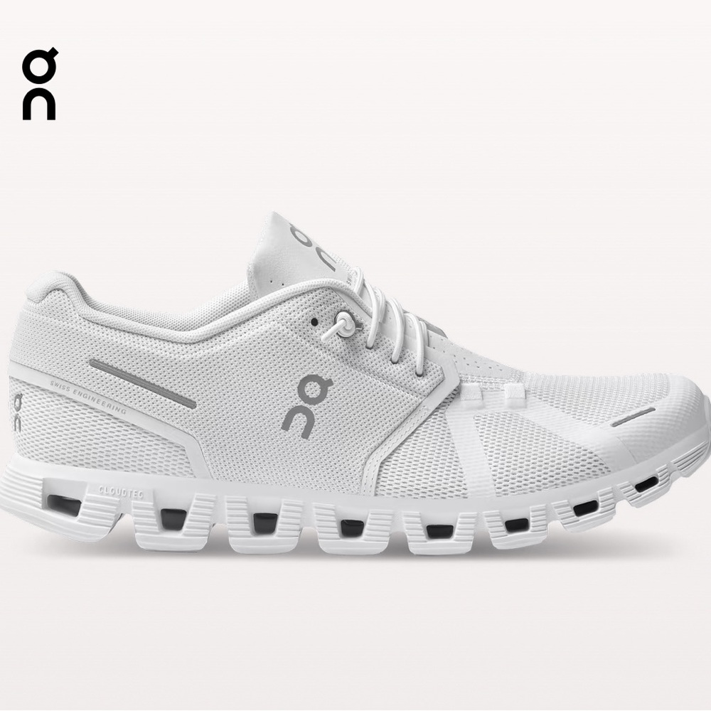 On Cloud 5 men’s/women’s white running shoes/sneaker